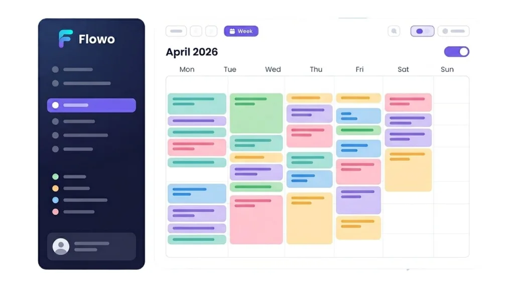 Flowo app mockup for entrepreneurs