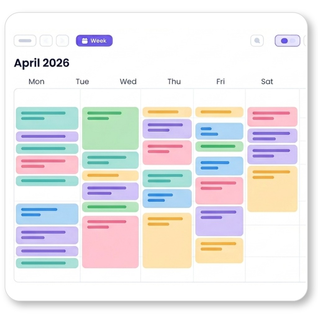 Flowo weekly plan with protected time blocks